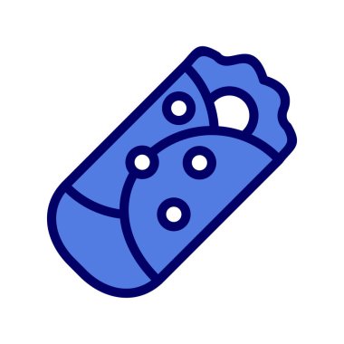 Burrito simgesi, vektör illüstrasyonu