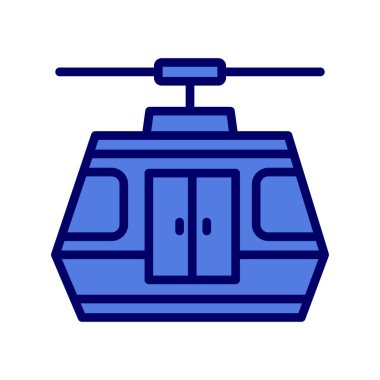 Kablo araba simgesi, vektör illüstrasyonu