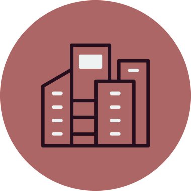 şehir simgesi, vektör illüstrasyonu