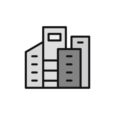 şehir simgesi, vektör illüstrasyonu