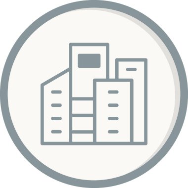 şehir simgesi, vektör illüstrasyonu