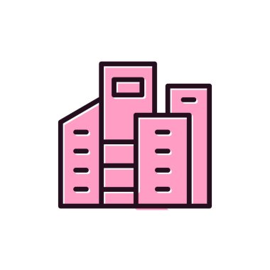 şehir simgesi, vektör illüstrasyonu