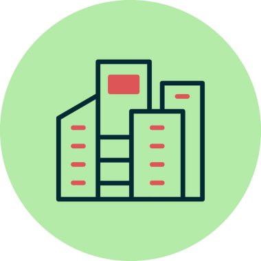 şehir simgesi, vektör illüstrasyonu