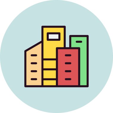 şehir simgesi, vektör illüstrasyonu