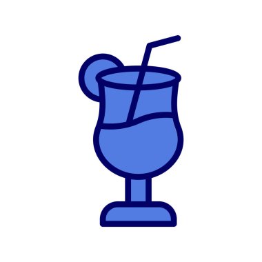 Kokteyl simgesi, vektör illüstrasyonu