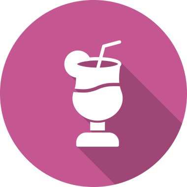 Kokteyl simgesi, vektör illüstrasyonu