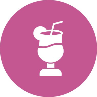 Kokteyl simgesi, vektör illüstrasyonu