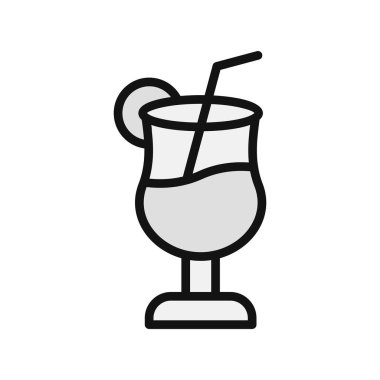 Kokteyl simgesi, vektör illüstrasyonu