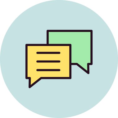 sohbet simgesi, vektör illüstrasyonu