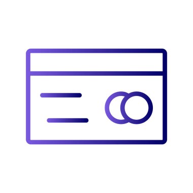 Kredi kartı simgesi, vektör illüstrasyonu