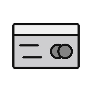 Kredi kartı simgesi, vektör illüstrasyonu
