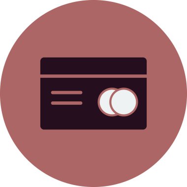 Kredi kartı simgesi, vektör illüstrasyonu