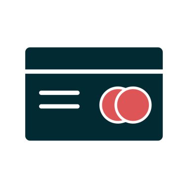 Kredi kartı simgesi, vektör illüstrasyonu