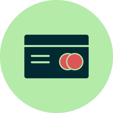 Kredi kartı simgesi, vektör illüstrasyonu