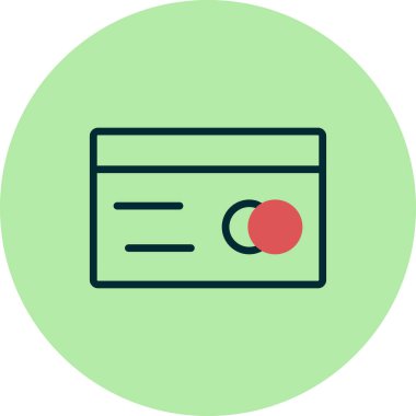 Kredi kartı simgesi, vektör illüstrasyonu