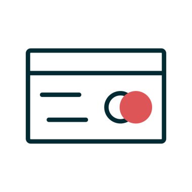 Kredi kartı simgesi, vektör illüstrasyonu