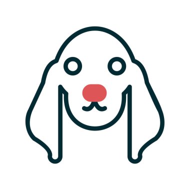 Köpeğin vektör düz çizgi simgesi