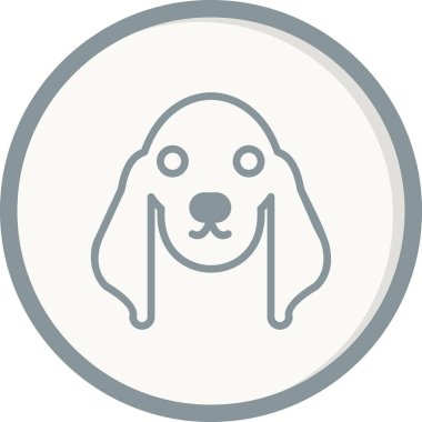 Köpeğin vektör düz çizgi simgesi