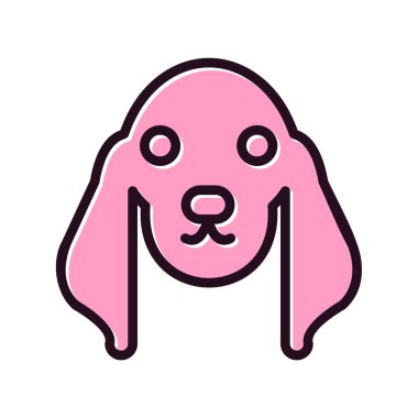 Köpeğin vektör düz çizgi simgesi