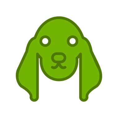 Köpeğin vektör düz çizgi simgesi