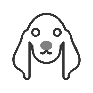 Köpeğin vektör düz çizgi simgesi