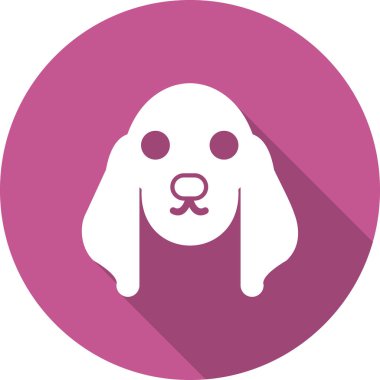 Köpeğin vektör düz çizgi simgesi