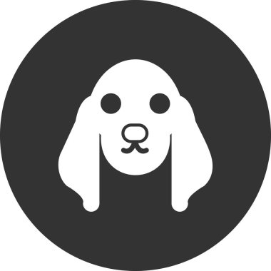 Köpeğin vektör düz çizgi simgesi