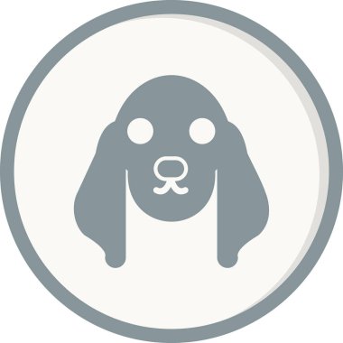 Köpeğin vektör düz çizgi simgesi