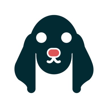 Köpeğin vektör düz çizgi simgesi