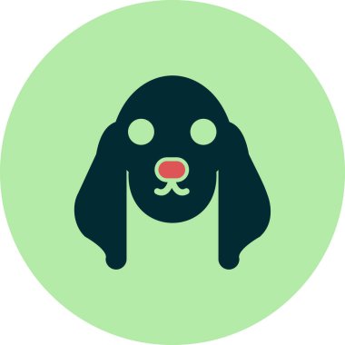 Köpeğin vektör düz çizgi simgesi