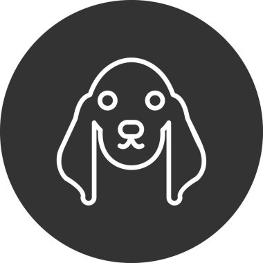 Köpeğin vektör düz çizgi simgesi