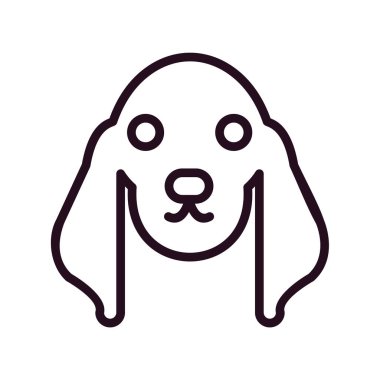 Köpeğin vektör düz çizgi simgesi