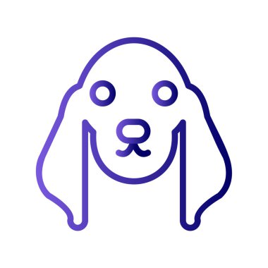 Köpeğin vektör düz çizgi simgesi