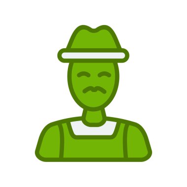 Çiftçi simgesi, vektör illüstrasyonu