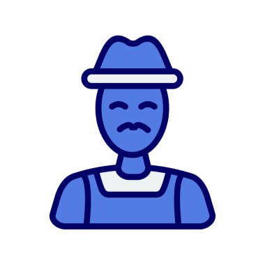 Çiftçi simgesi, vektör illüstrasyonu