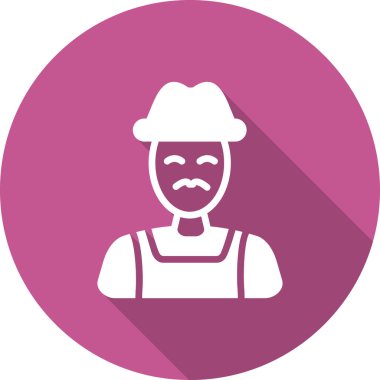 Çiftçi simgesi, vektör illüstrasyonu