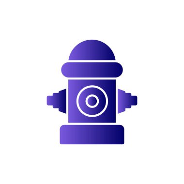 Yangın musluğu simgesi. Beyaz arkaplanda izole edilmiş web tasarımı için su borusu vektör simgelerinin basit çizimi