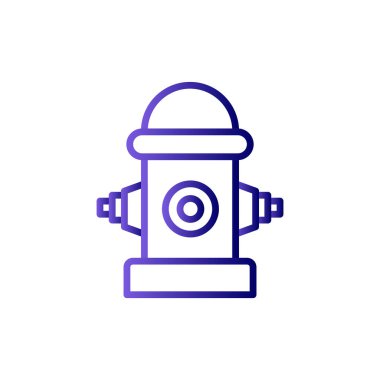 Yangın musluğu simgesi. Web için gaz söndürücü vektör çizgisi simgelerinin özet çizimi