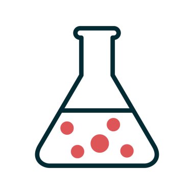 Mataralı beher ikonu, vektör illüstrasyonu