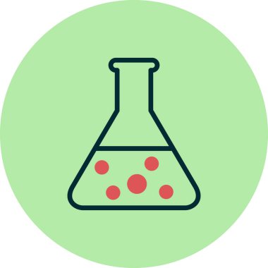 Mataralı beher ikonu, vektör illüstrasyonu