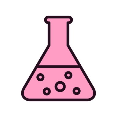 Mataralı beher ikonu, vektör illüstrasyonu