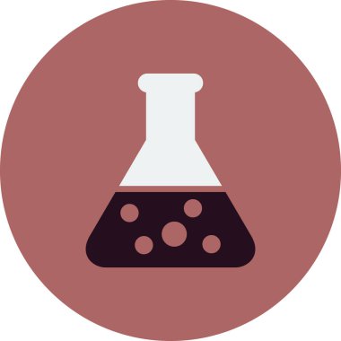 Mataralı beher ikonu, vektör illüstrasyonu