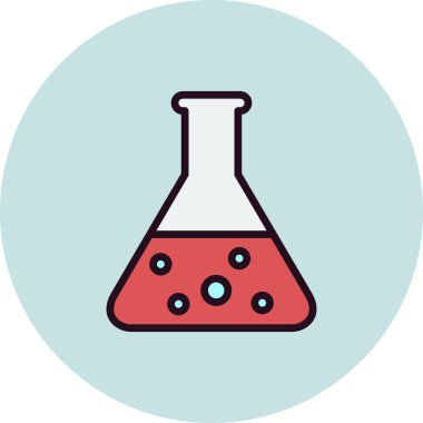 Mataralı beher ikonu, vektör illüstrasyonu