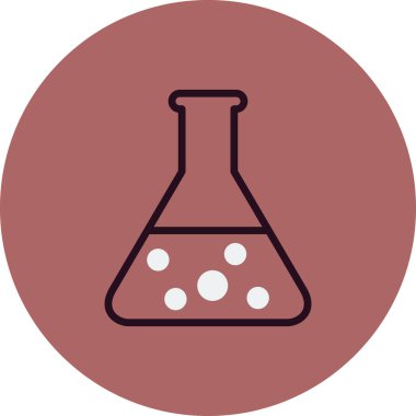 Mataralı beher ikonu, vektör illüstrasyonu