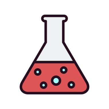 Mataralı beher ikonu, vektör illüstrasyonu