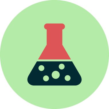 Mataralı beher ikonu, vektör illüstrasyonu