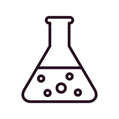 Mataralı beher ikonu, vektör illüstrasyonu