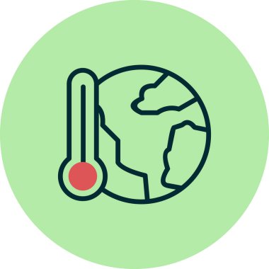 Sera Efekti simgesi, vektör illüstrasyonu  