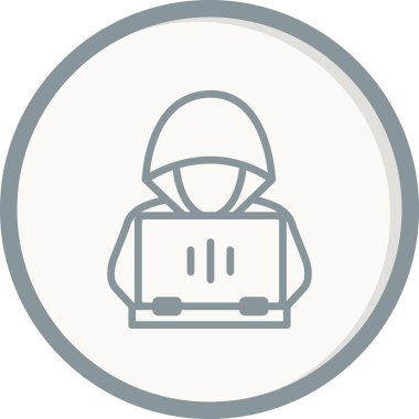 Hacker, simge vektör illüstrasyonu