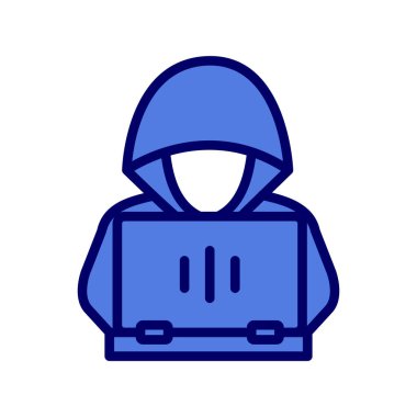 Hacker, simge vektör illüstrasyonu